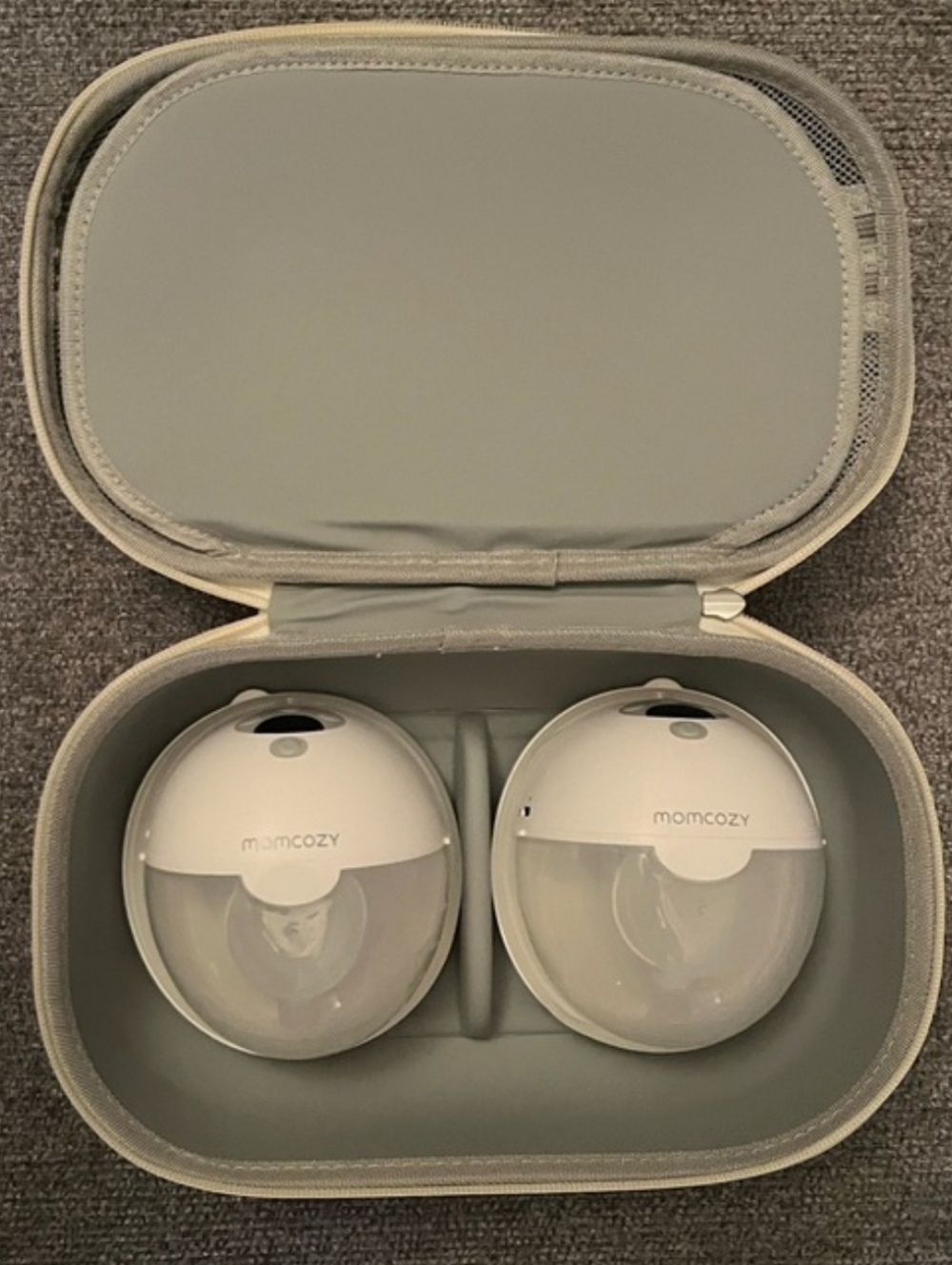 Momcozy M5 Portable Electric Breast Pump Set - Light Gray